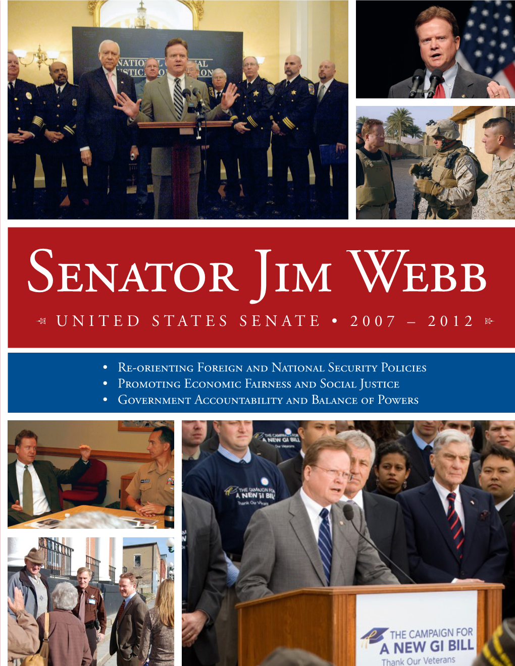 Senator Jim Webb � UNITED STATES SENATE • 2007 – 2012 Senator Jim Webb � UNITED STATES SENATE • 2007 – 2012 �