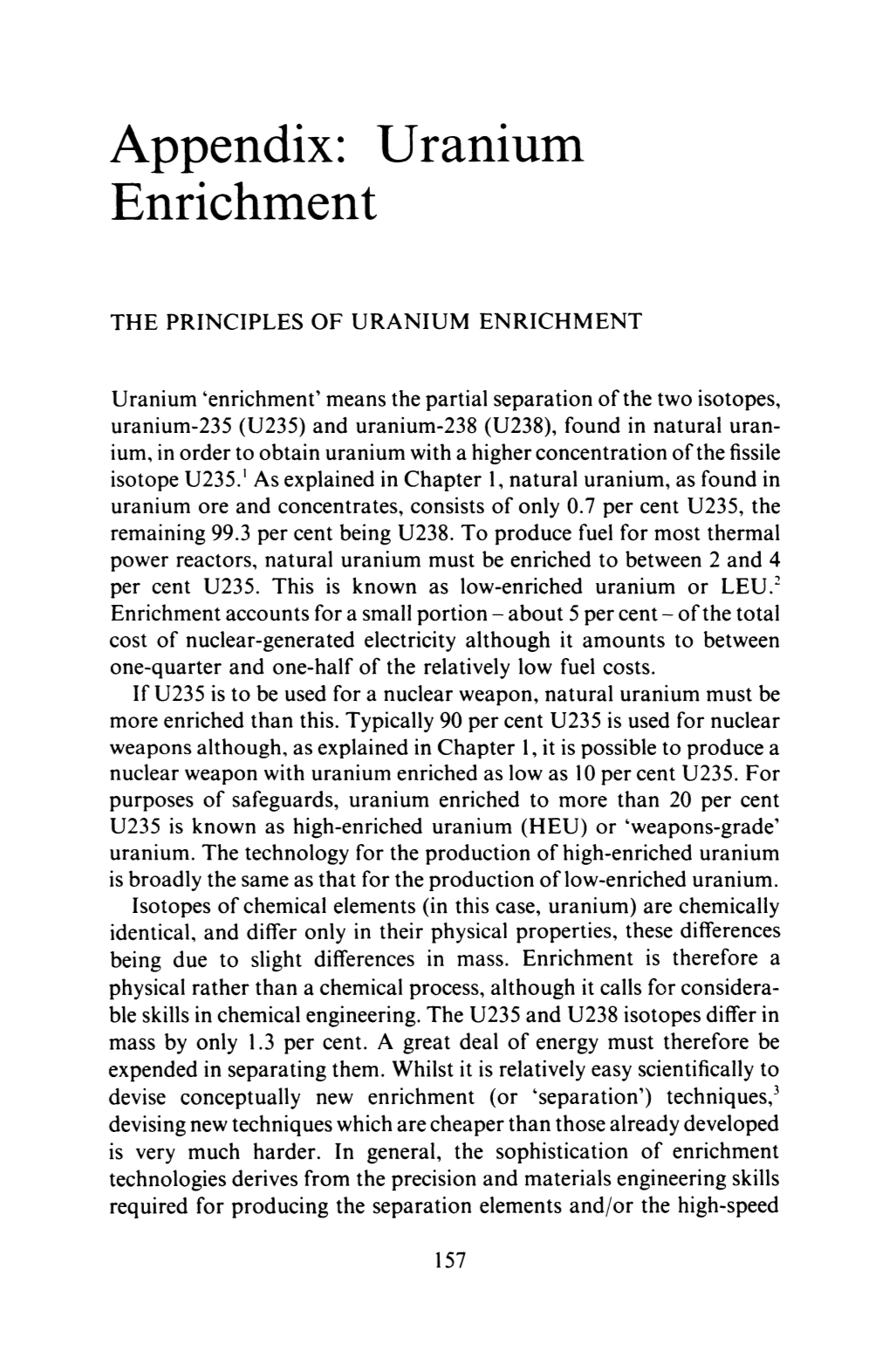 Appendix: Uranium Enrichment