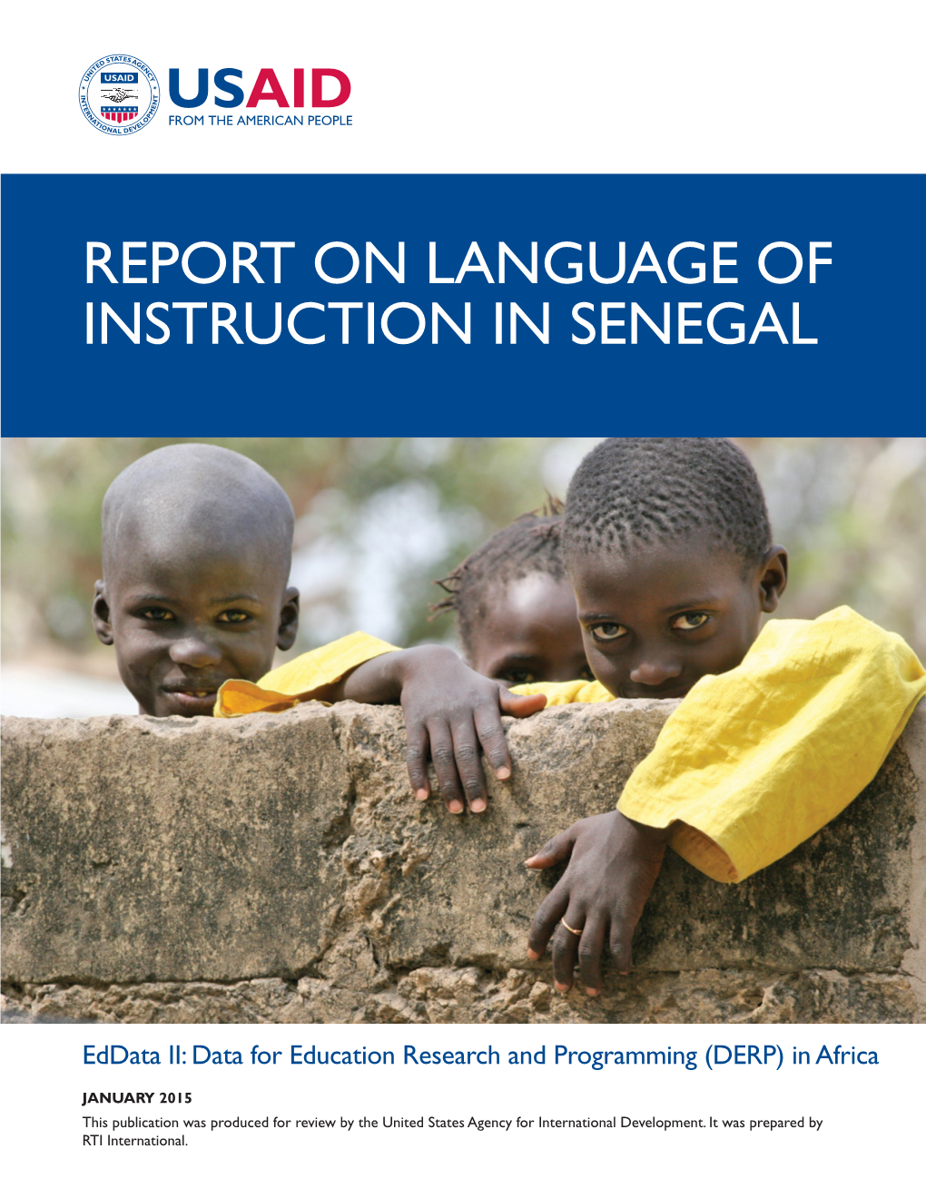 Report on Language of Instruction in Senegal