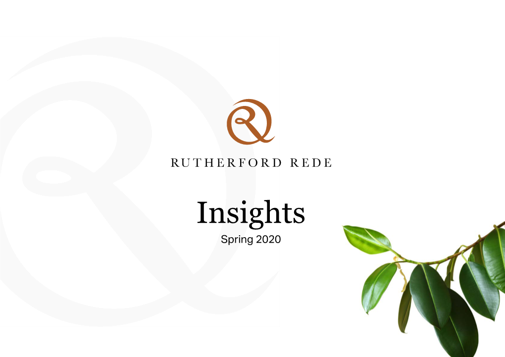 Insights Spring 2020 in This Issue