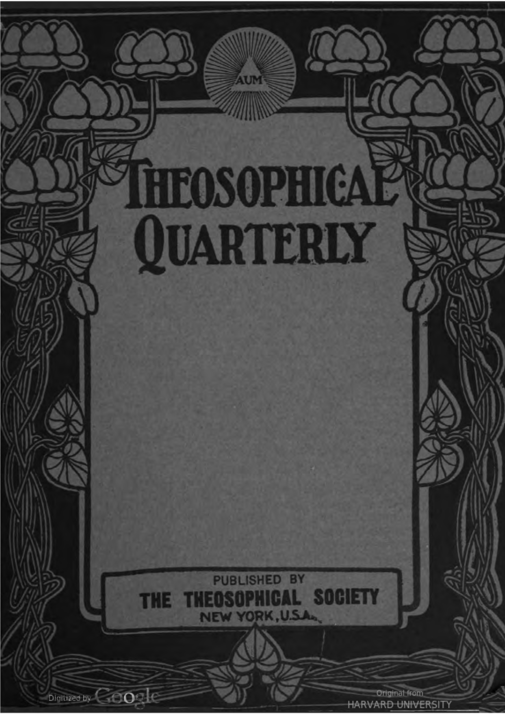 The Theosophical Quarterly