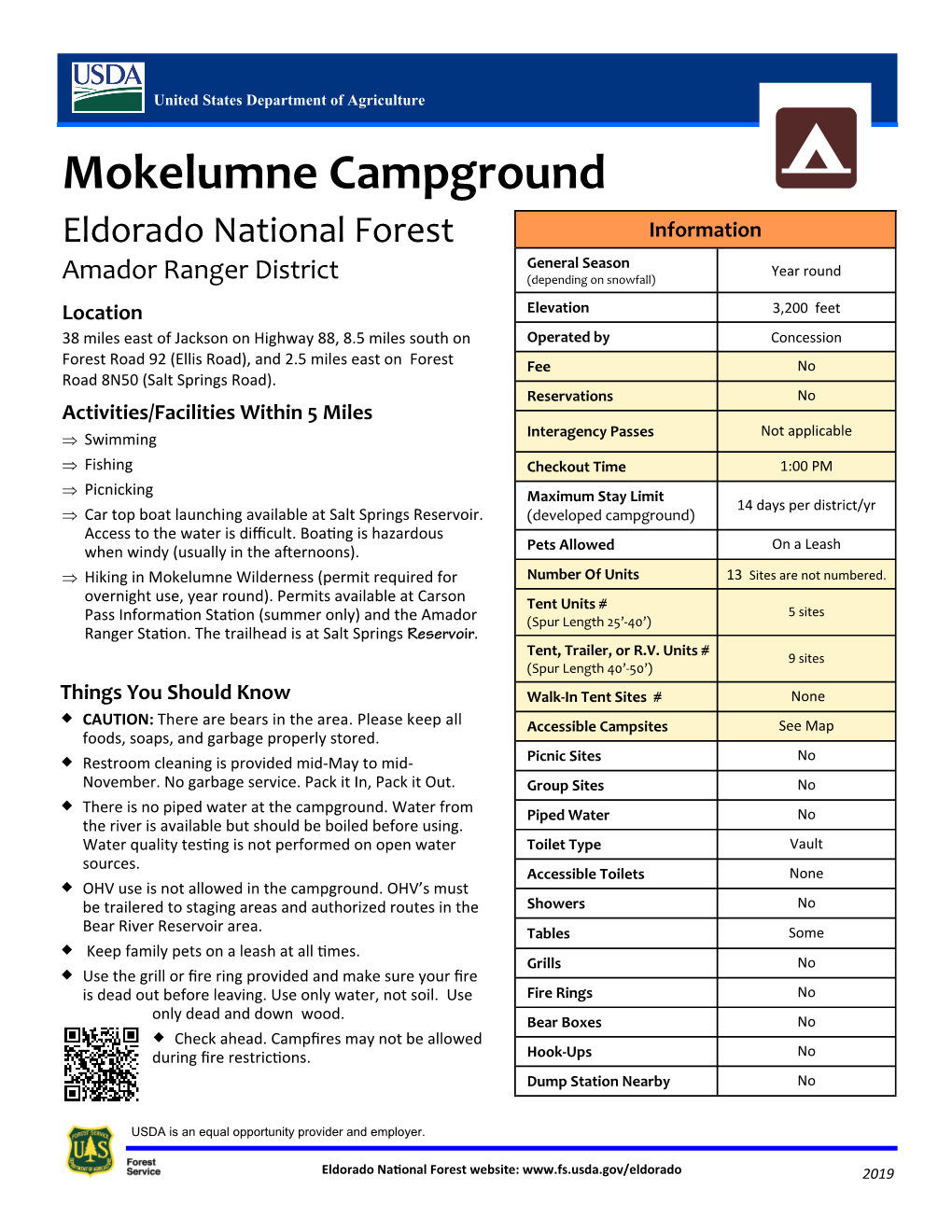 Mokelumne Campground