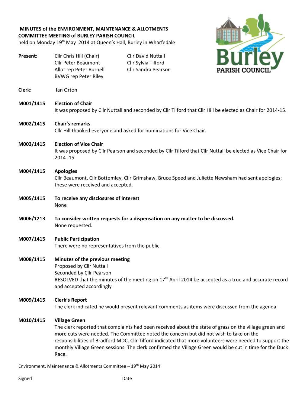 Burley Parish Council s1