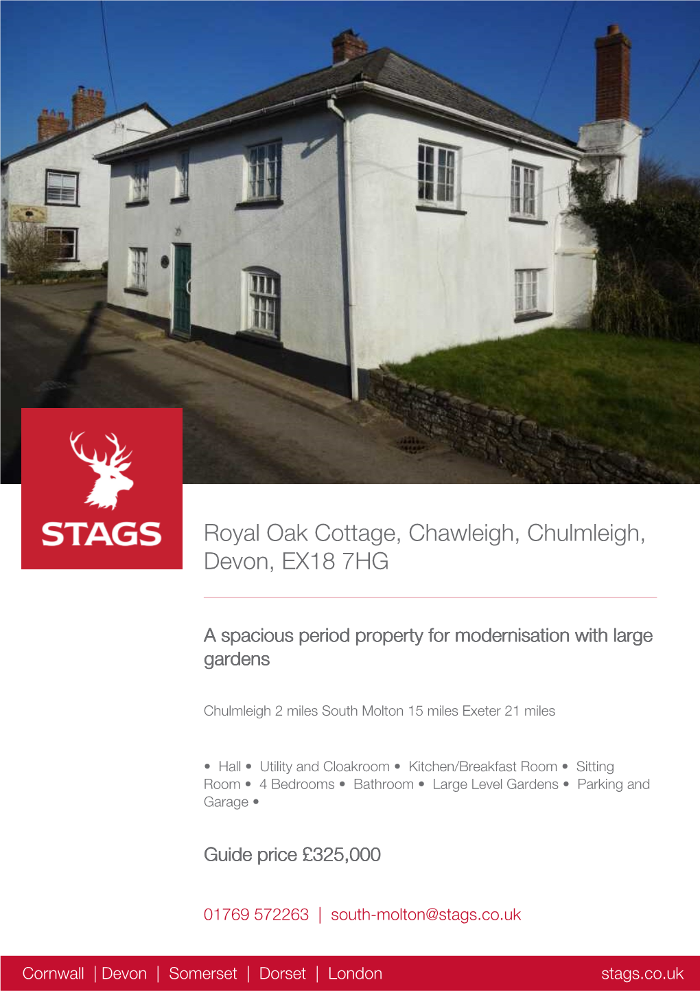 Royal Oak Cottage, Chawleigh, Chulmleigh, Devon, EX18 7HG