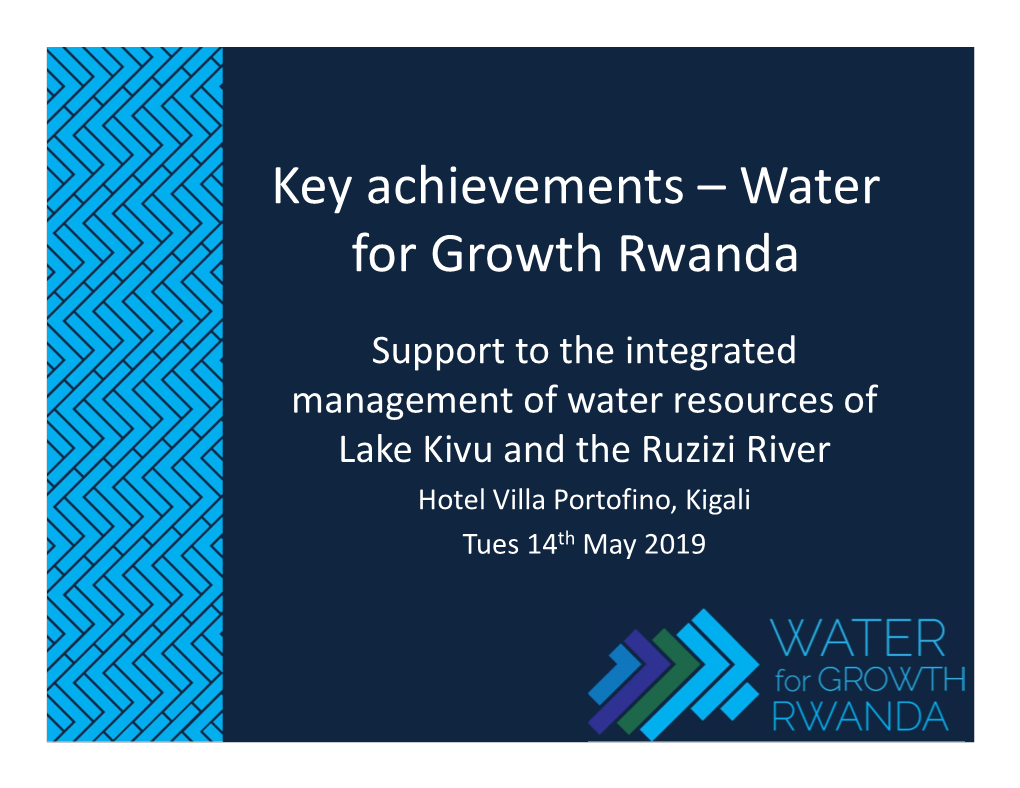 Water for Growth Rwanda