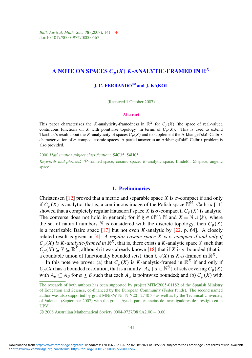 K-Analytic-Framed in X