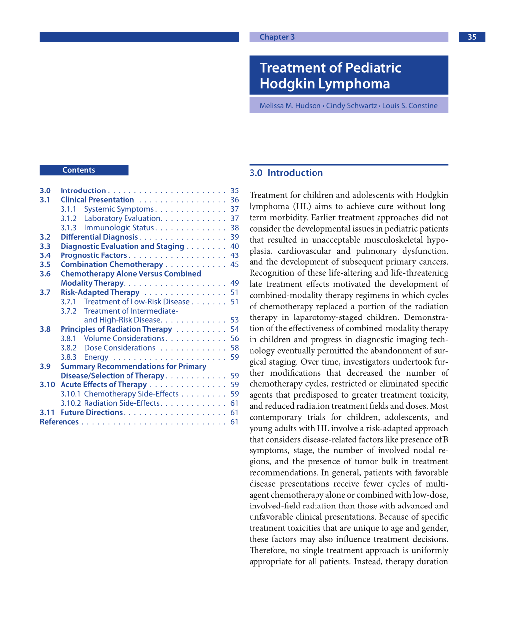 Treatment of Pediatric Hodgkin Lymphoma