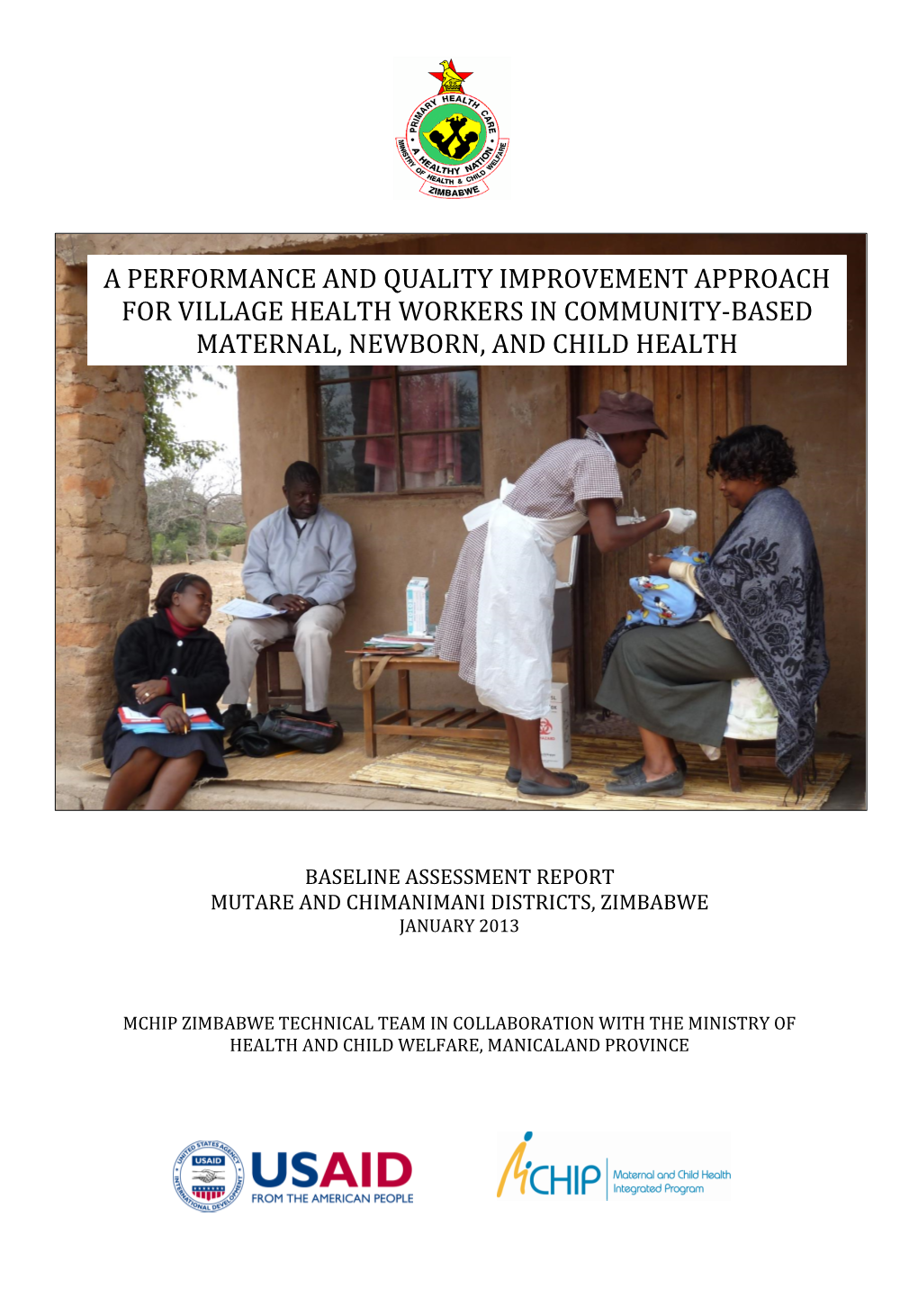 A Performance and Quality Improvement Approach for Village Health Workers in Community-Based