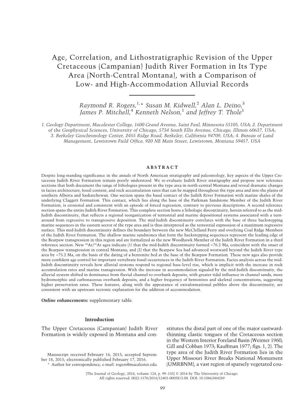 Age, Correlation, and Lithostratigraphic Revision of The