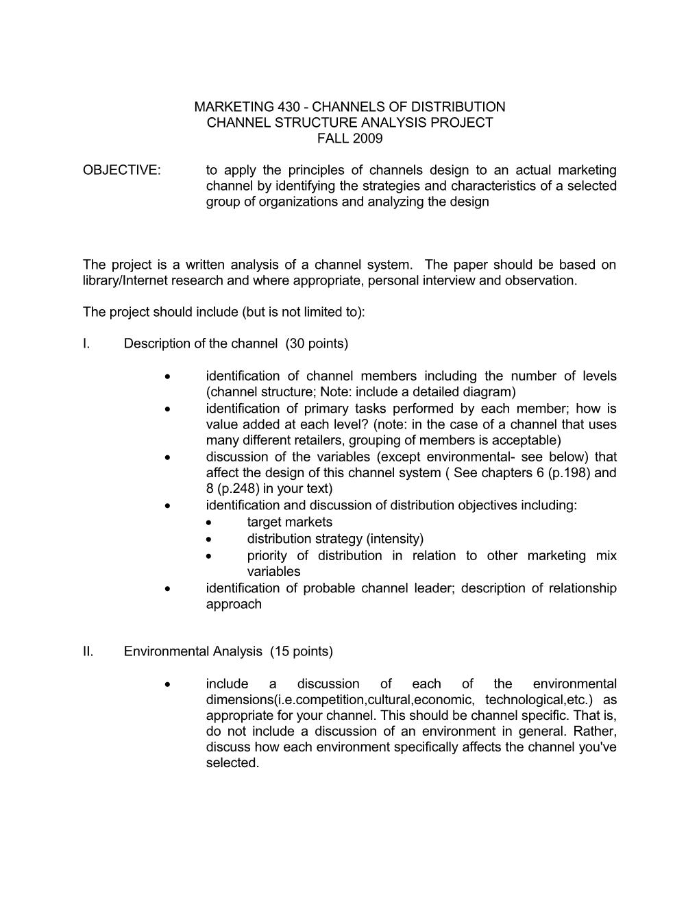 Marketing 338 - Channels of Distribution