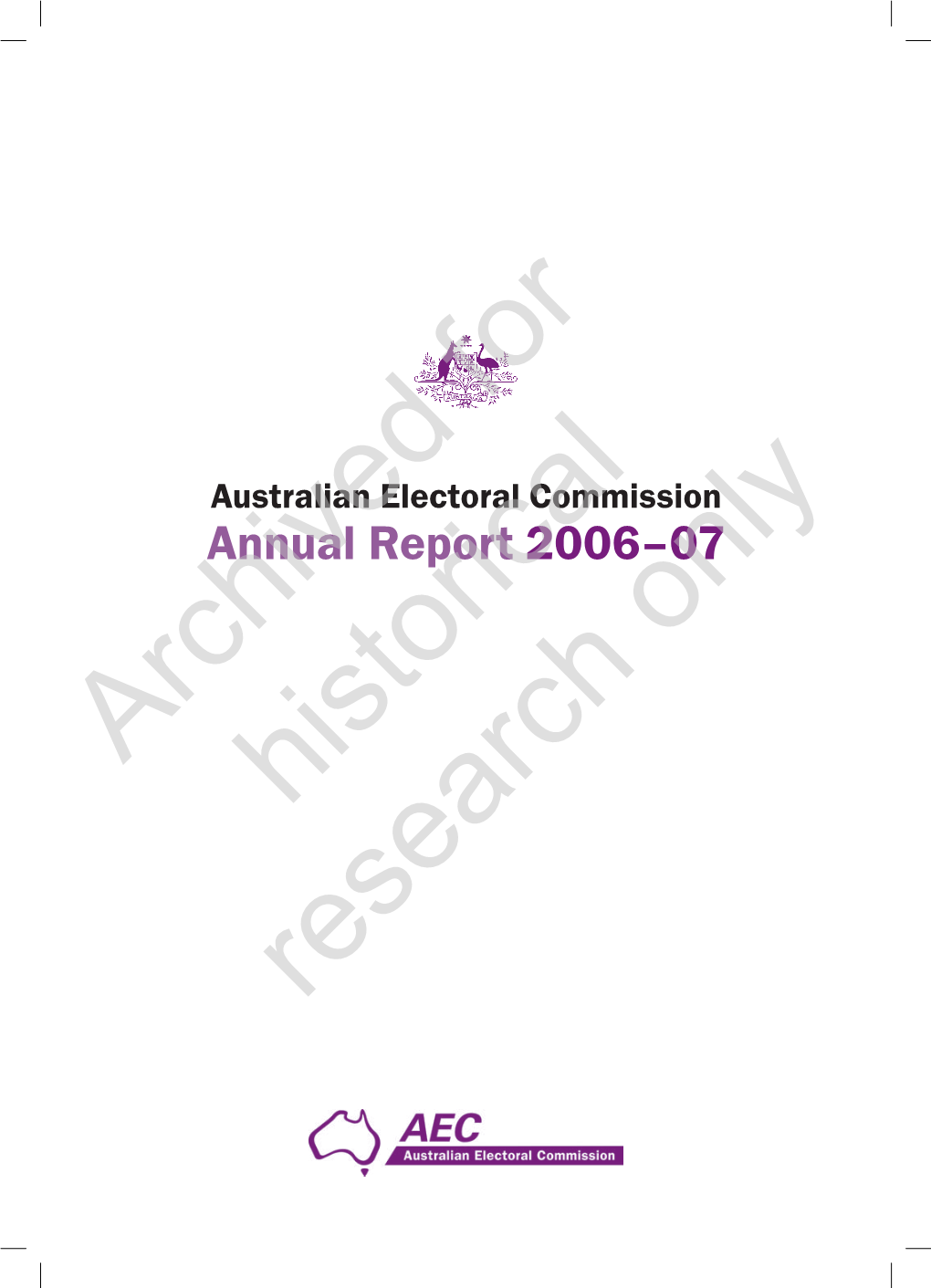 AEC Annual Report 2006–07