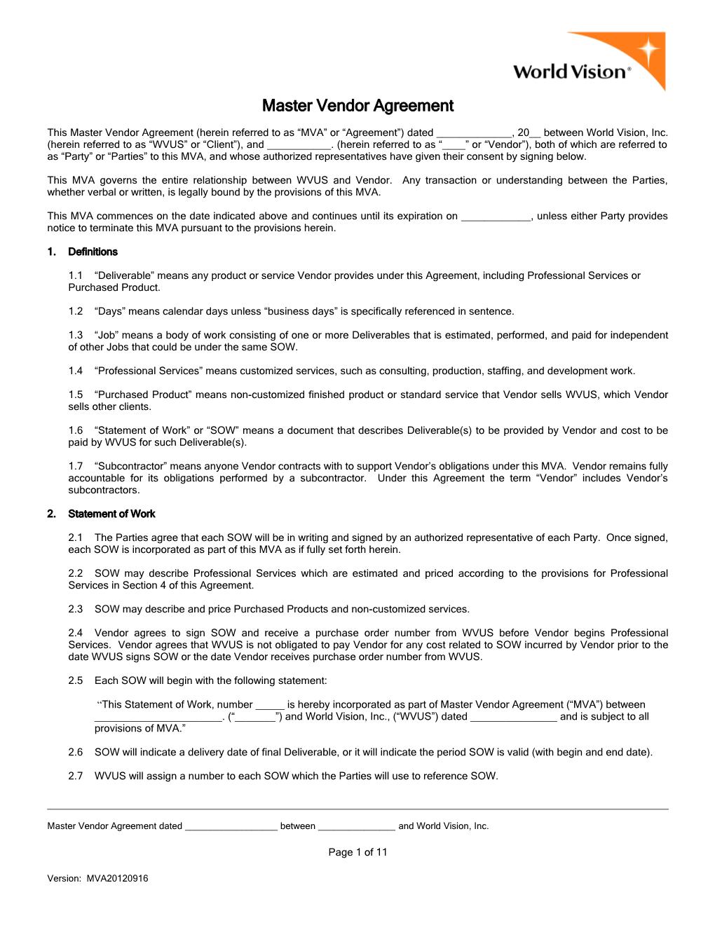 Services Agreement Template