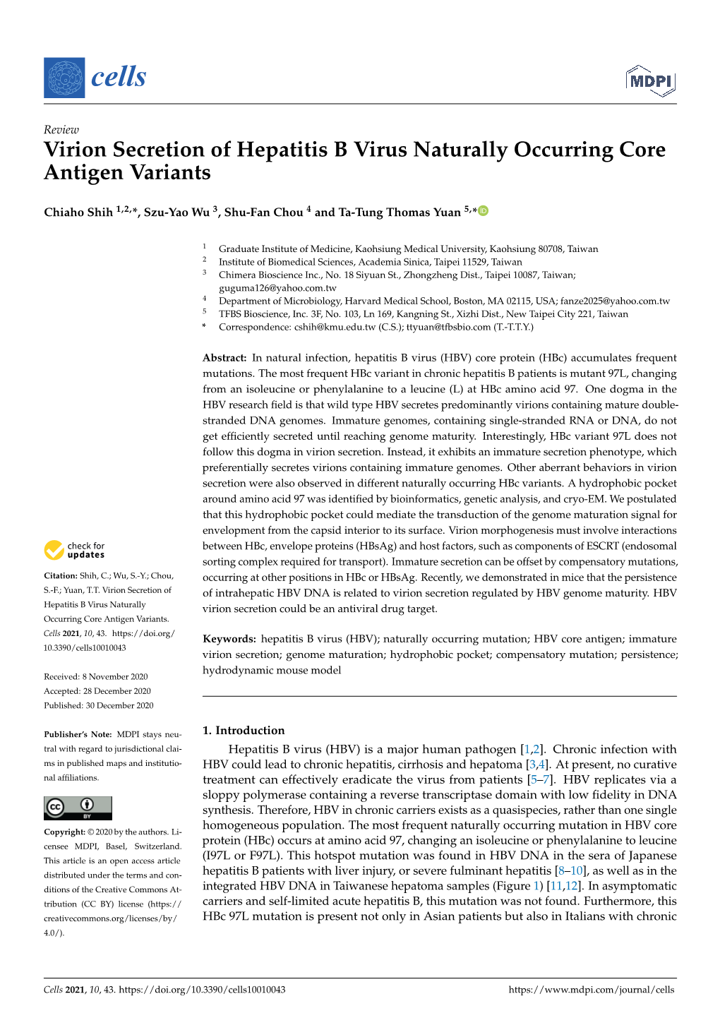 Virion Secretion of Hepatitis B Virus Naturally Occurring Core Antigen Variants