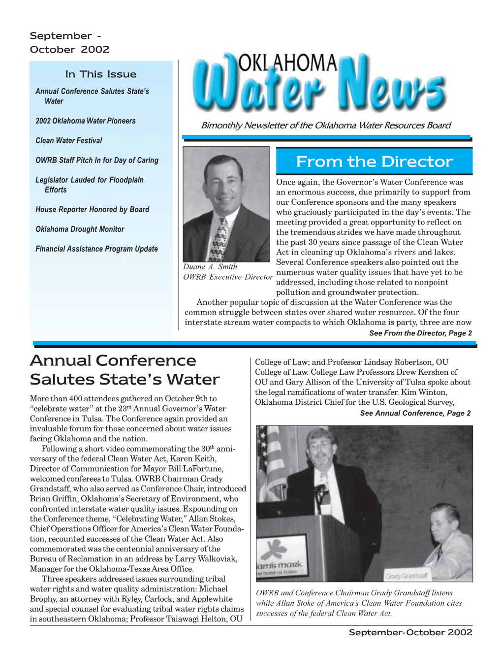 Oklahoma Water News 2002