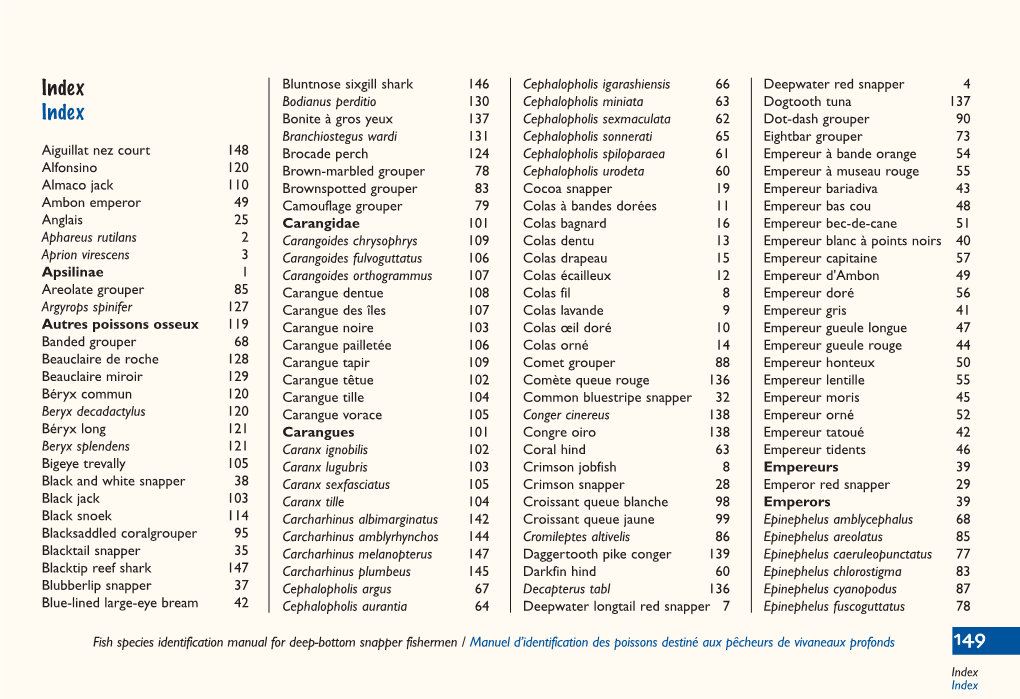 Fish Species Identification Manual for Deep