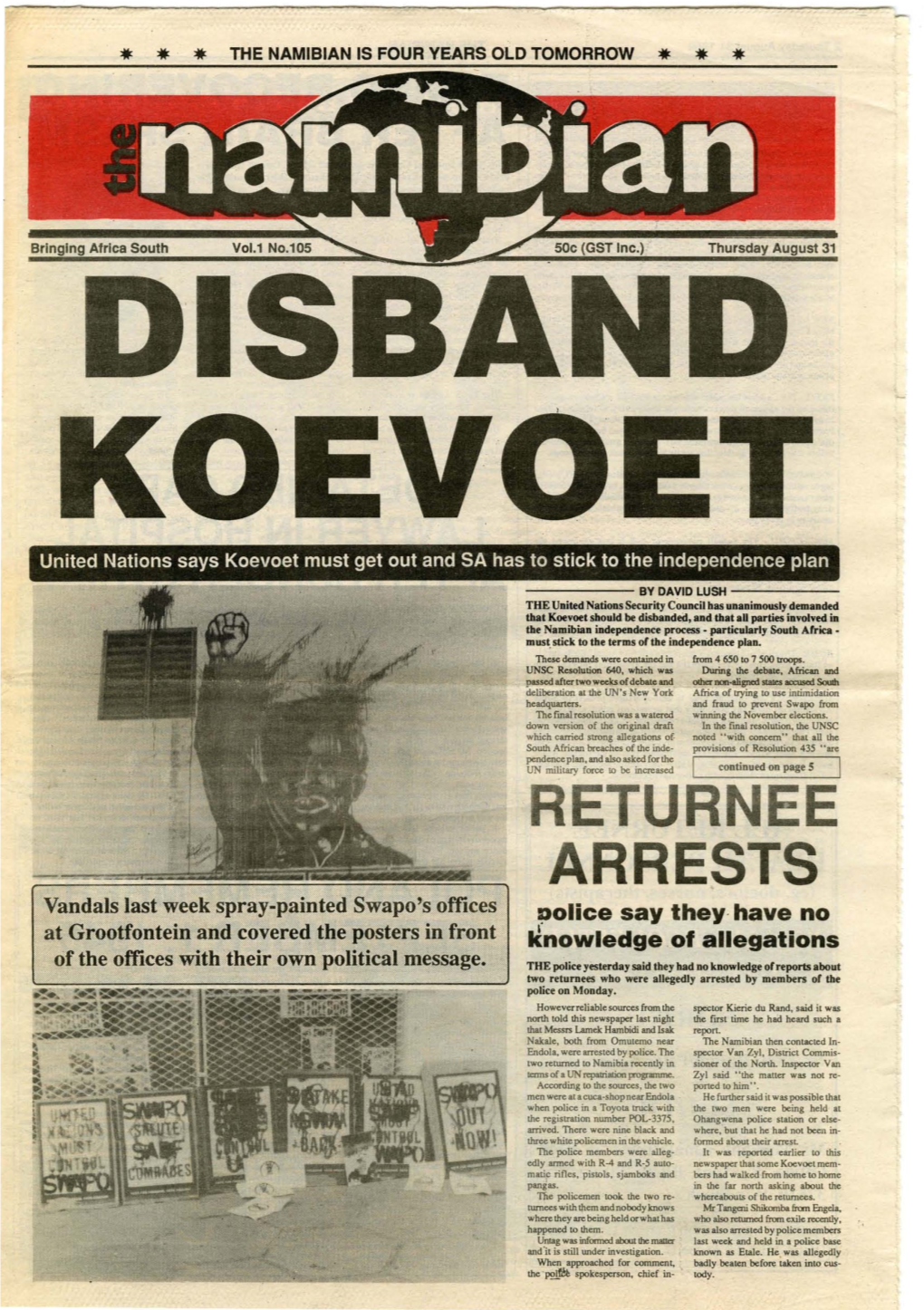31 August 1989