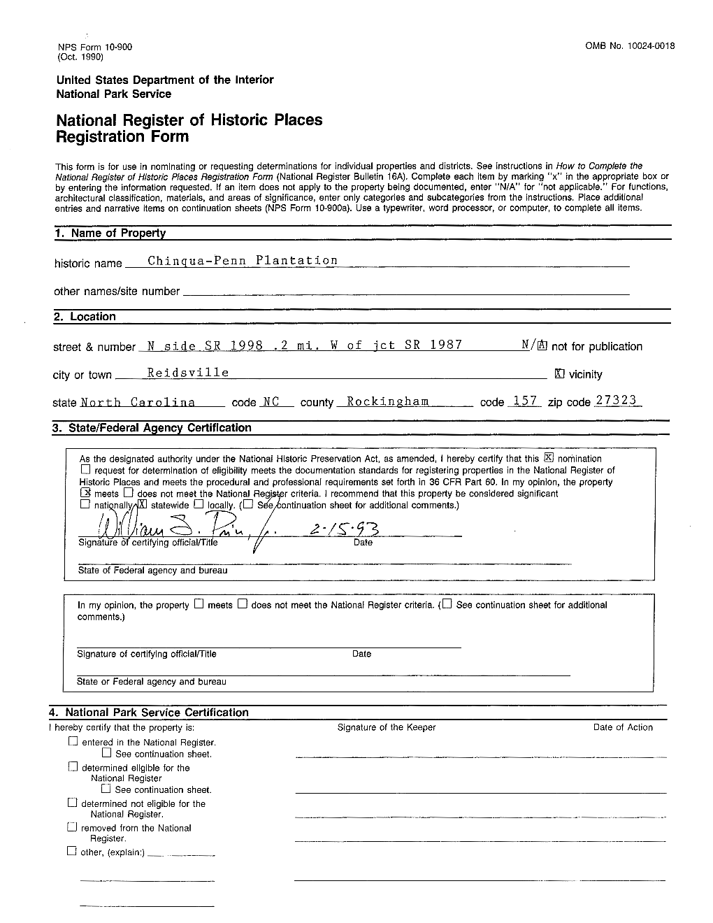 National Register of Historic Places Registration Form