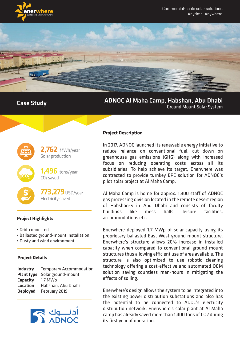 ADNOC Al Maha Camp, Habshan, Abu Dhabi Case Study
