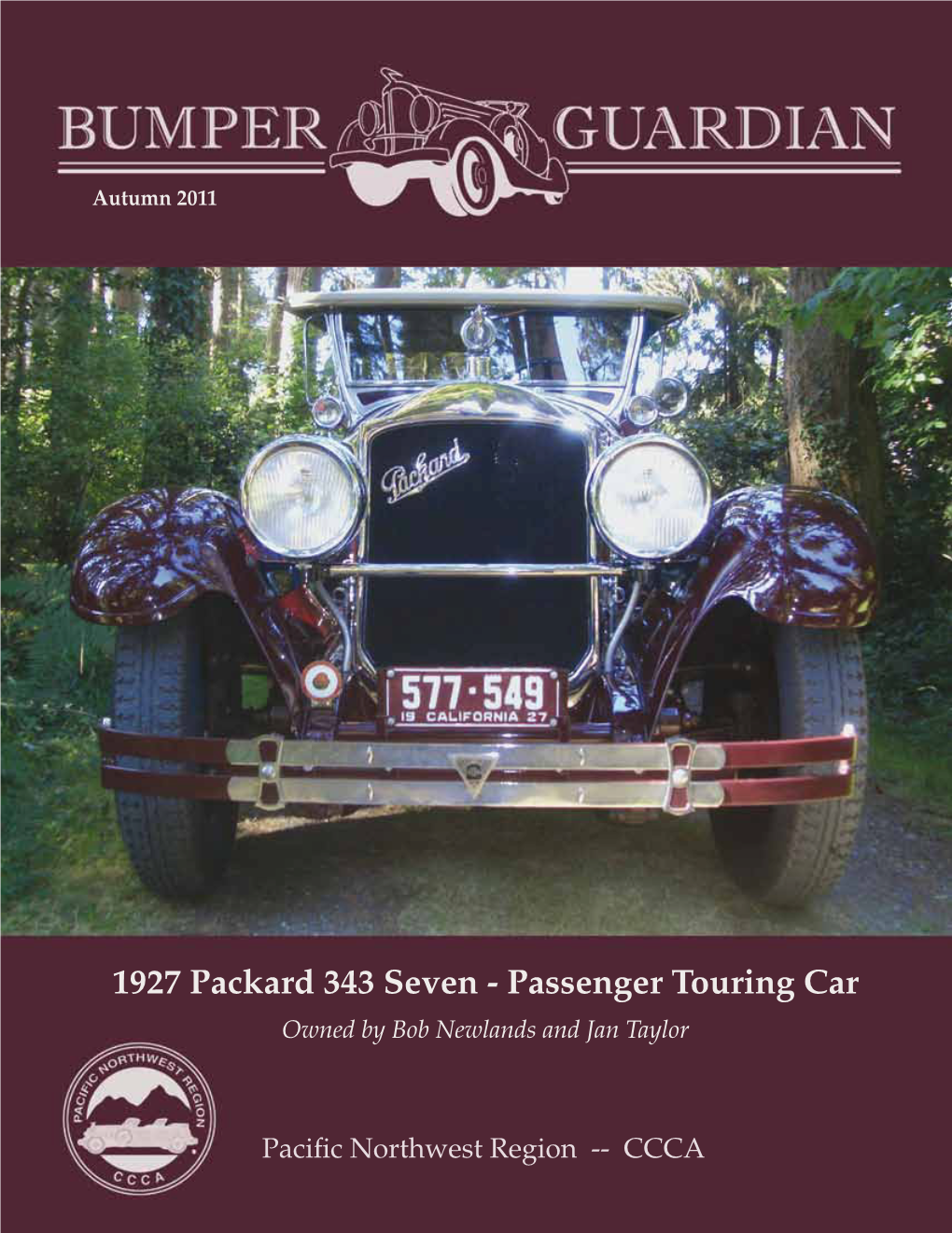 1927 Packard 343 Seven - Passenger Touring Car Owned by Bob Newlands and Jan Taylor