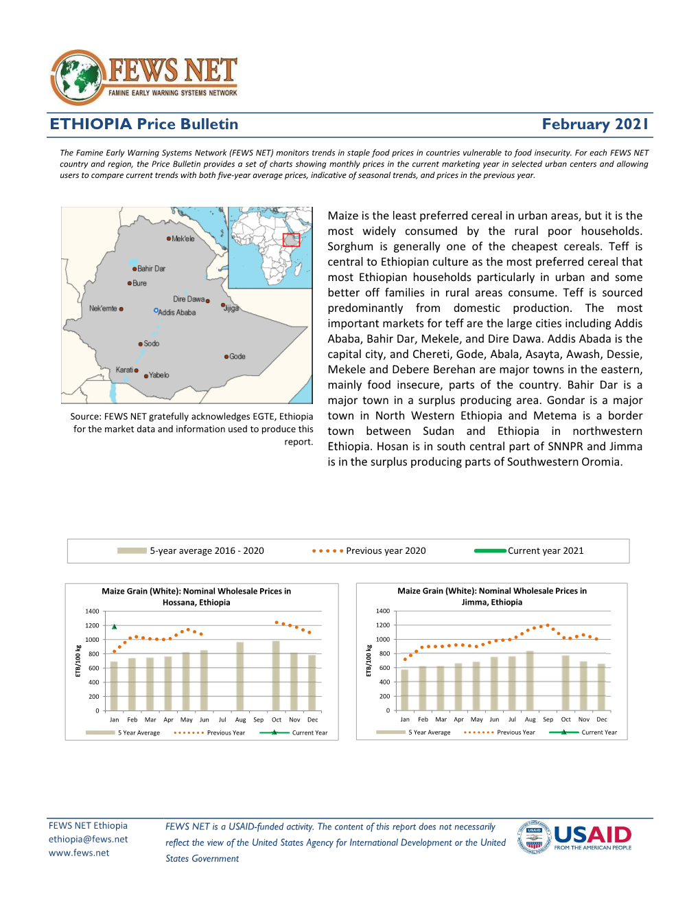 ETHIOPIA Price Bulletin February 2021
