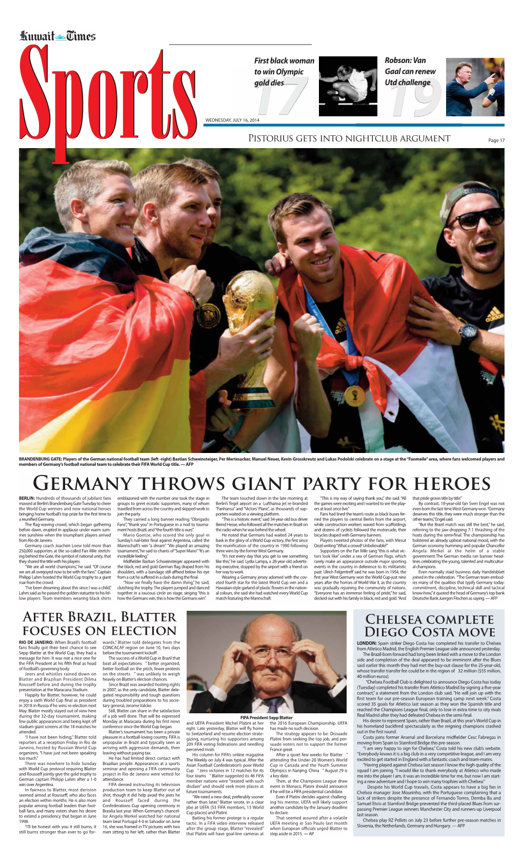 Germany Throws Giant Party for Heroes