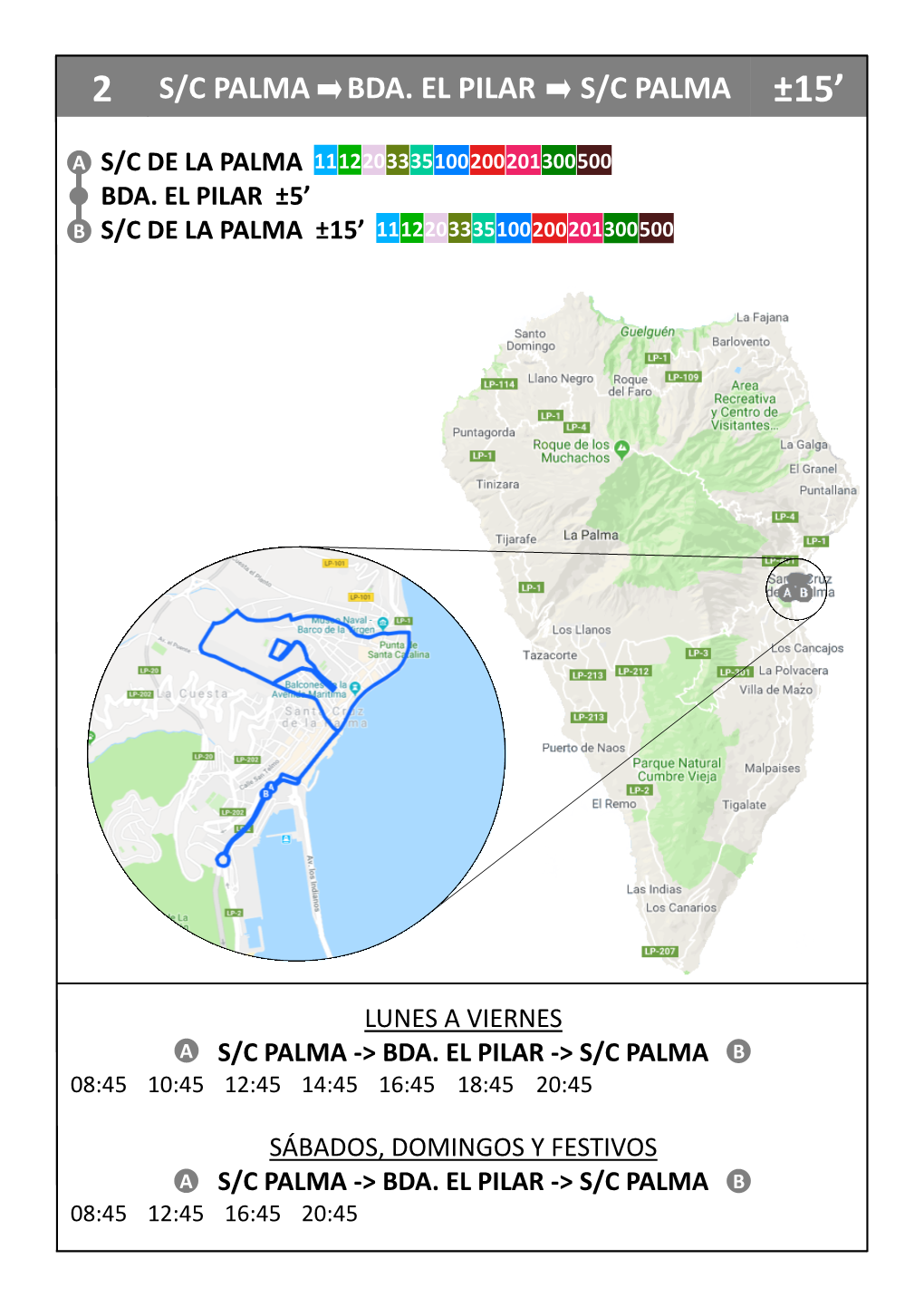 S/C Palma Bda. El Pilar S/C Palma ±15’