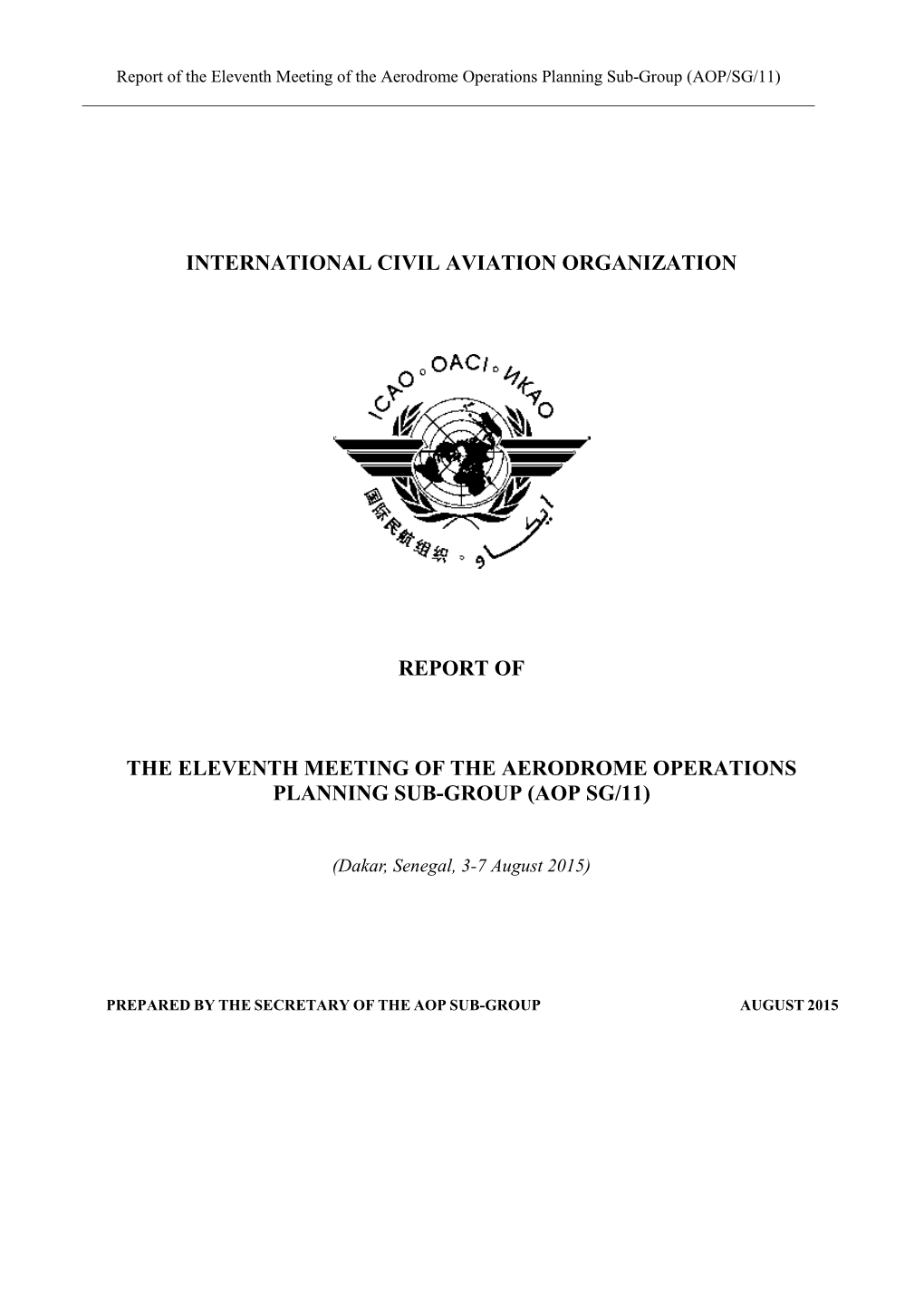 International Civil Aviation Organization