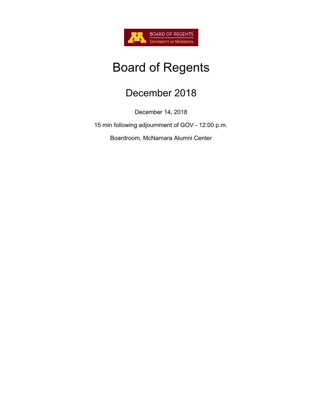 Docket: Board of Regents