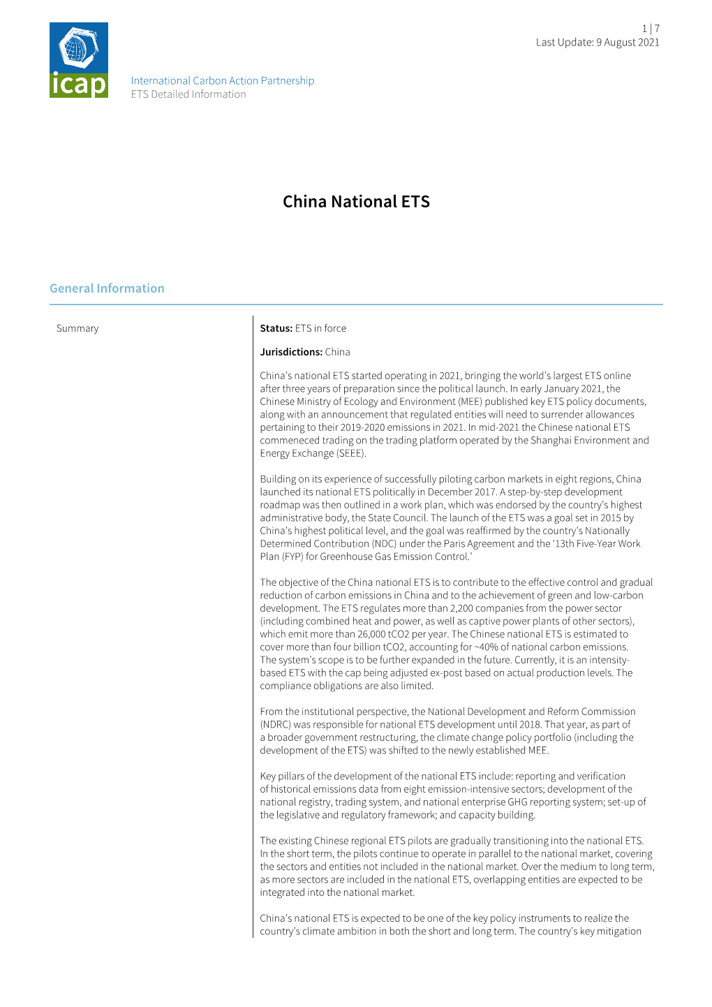 China National ETS