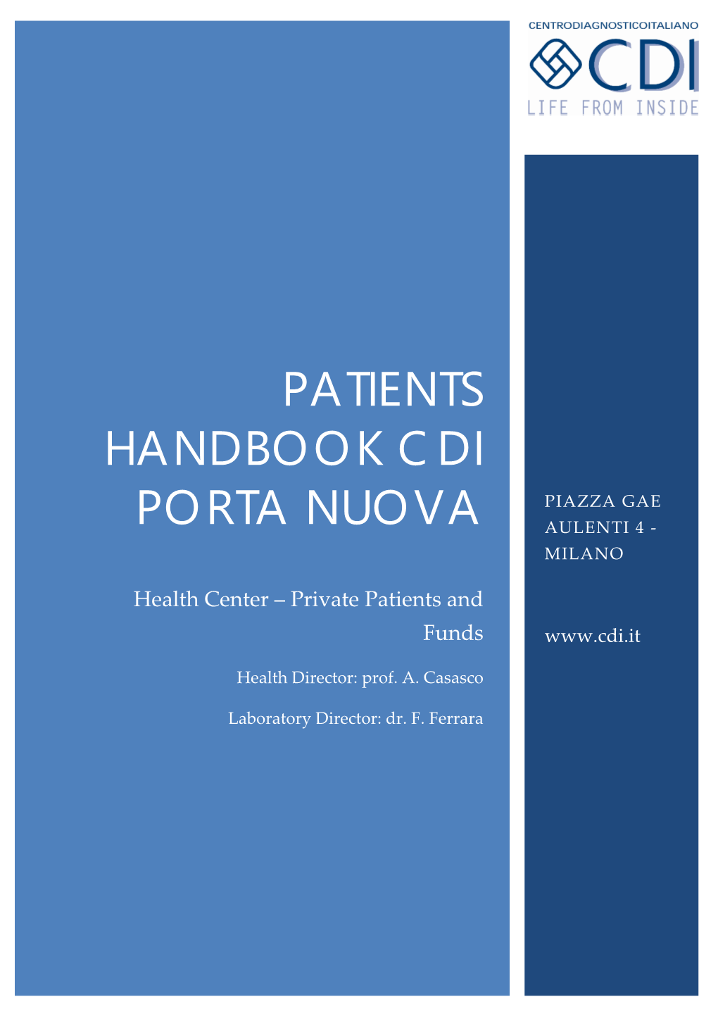 Patients Handbook Cdi Porta Nuova