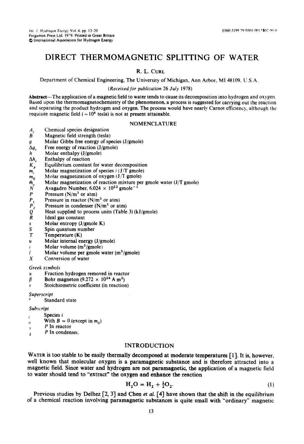 Direct Thermomagnetic Splitting of Water