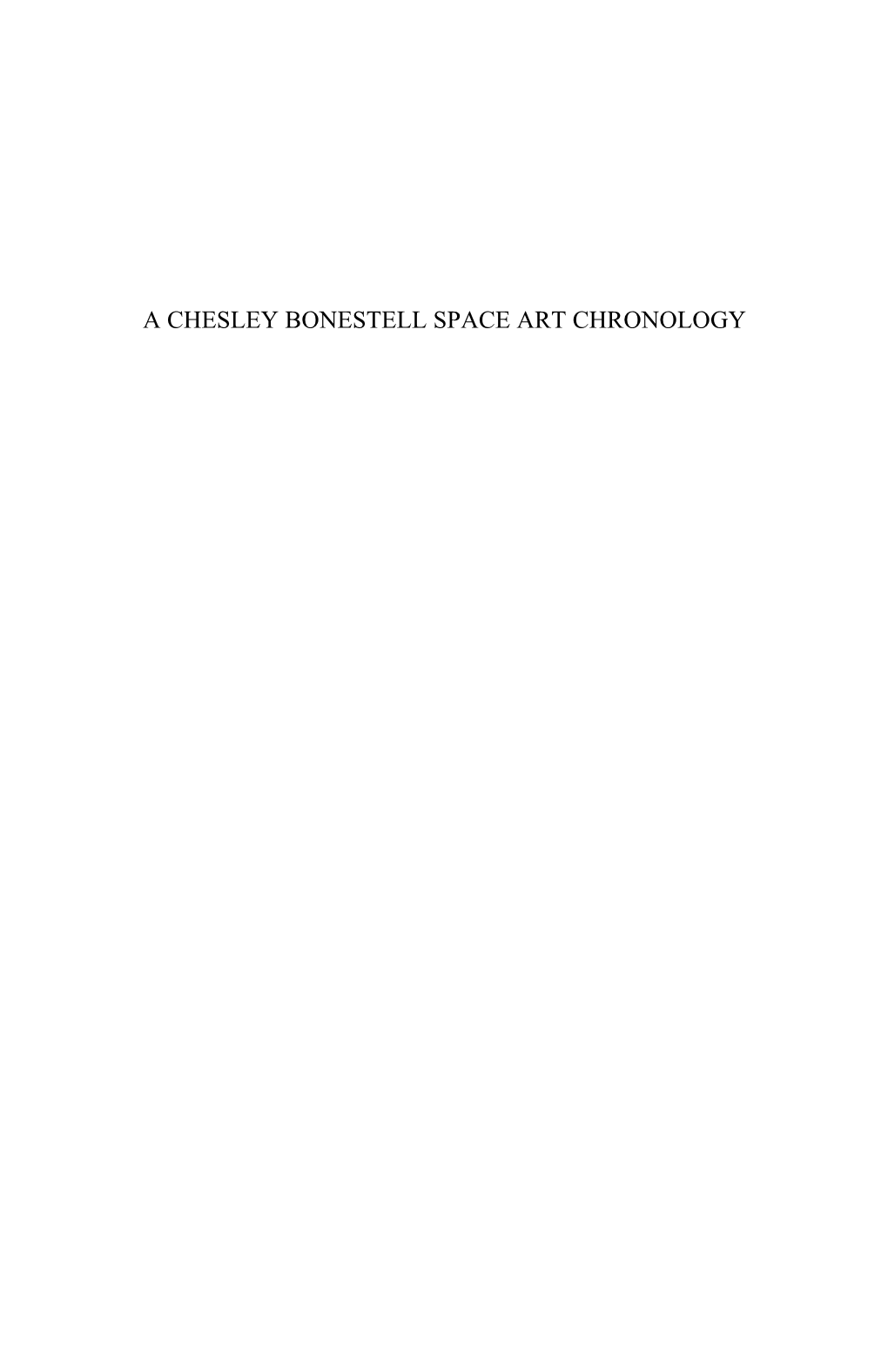 A Chesley Bonestell Space Art Chronology