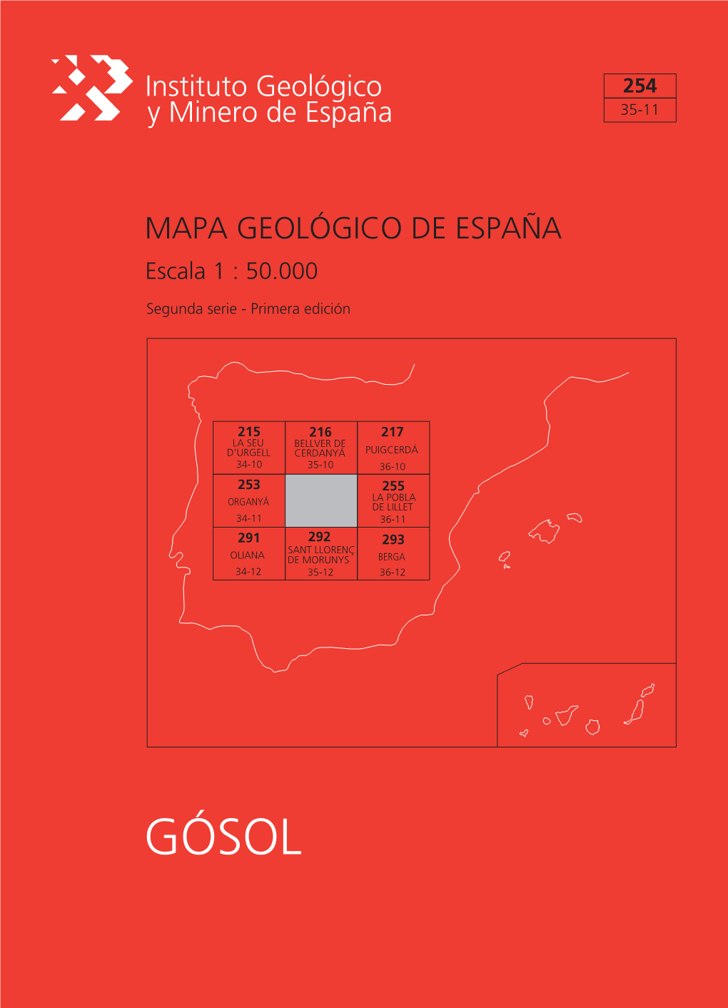 Gósol Mapa Geológico De España