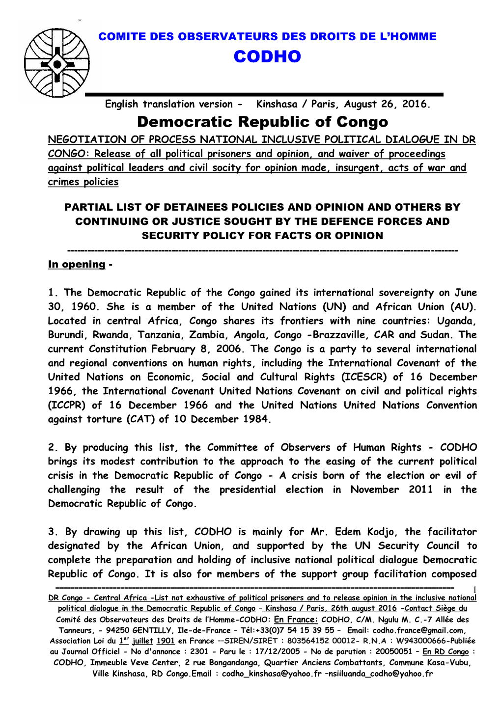 Democratic Republic of Congo