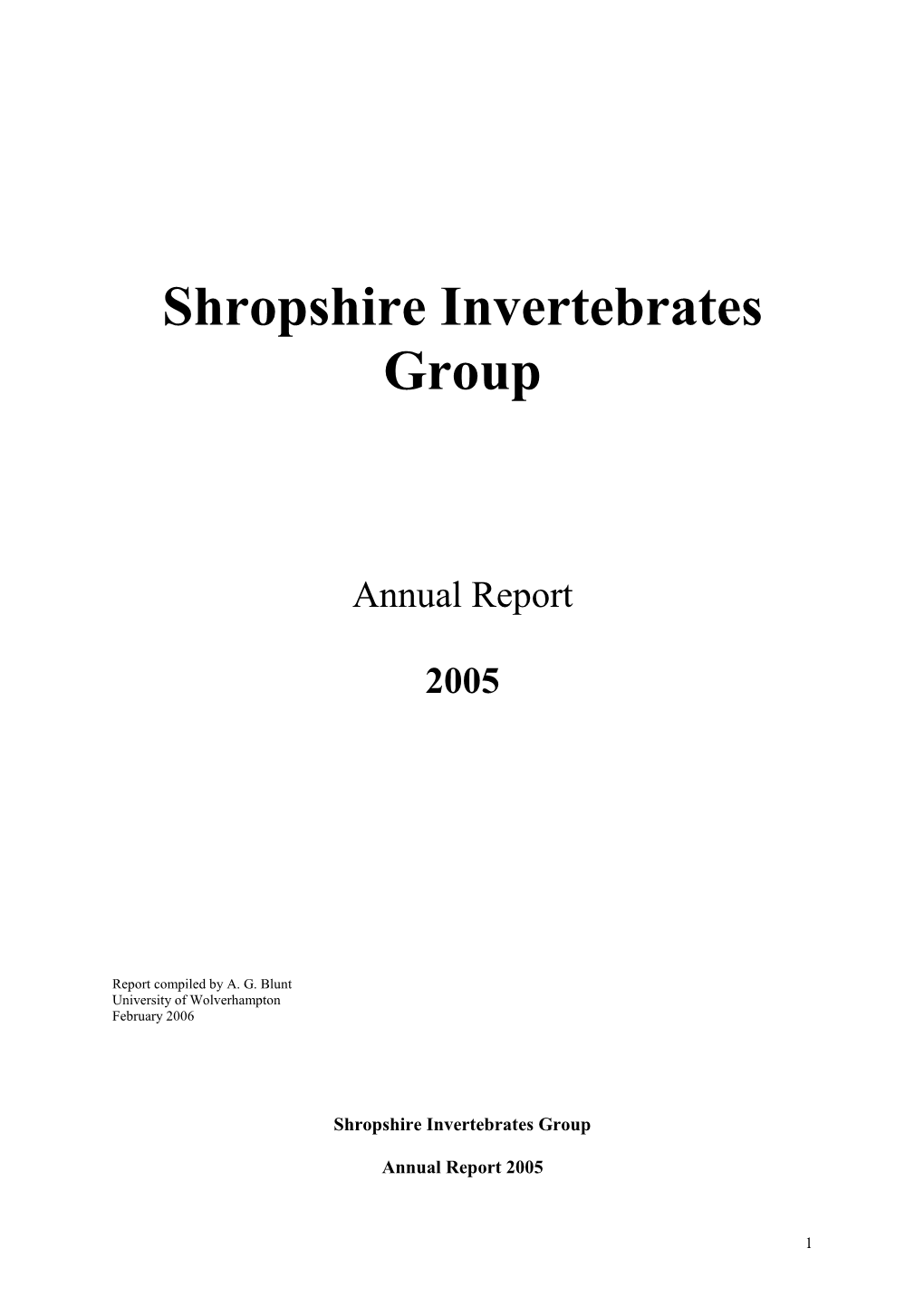 Shropshire Invertebrates Group