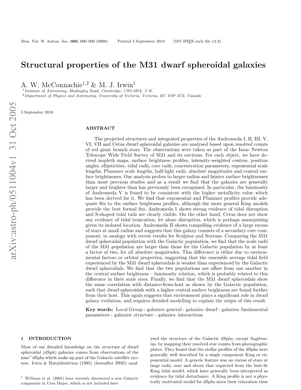 Structural Properties of the M31 Dwarf Spheroidal Galaxies