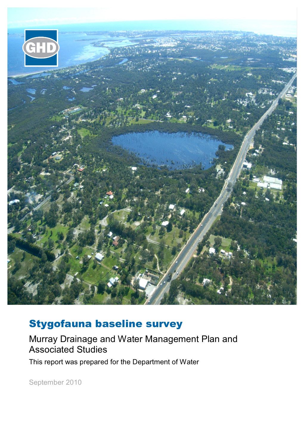 Stygofauna Baseline Survey Murray Drainage and Water Management Plan and Associated Studies This Report Was Prepared for the Department of Water