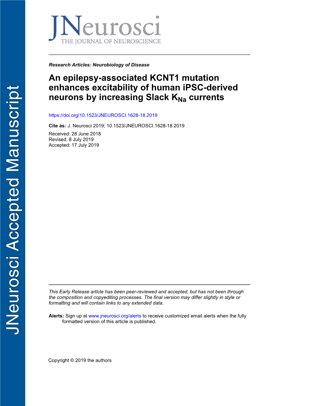An Epilepsy-Associated KCNT1 Mutation Enhances Excitability Of