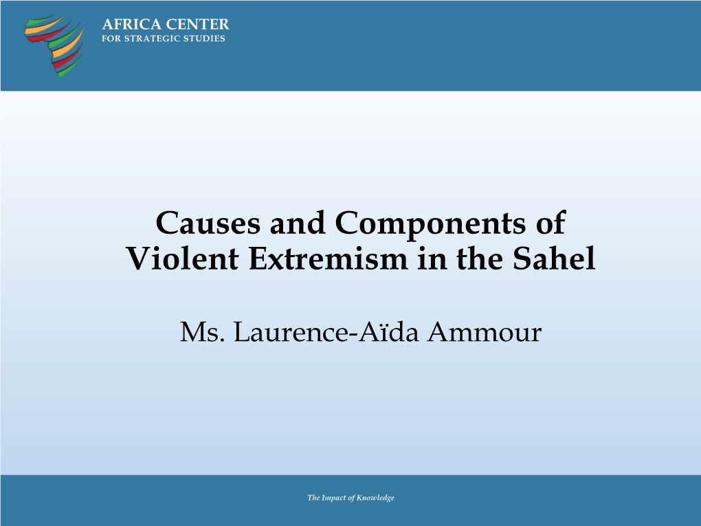 Causes and Components of Violent Extremism in the Sahel