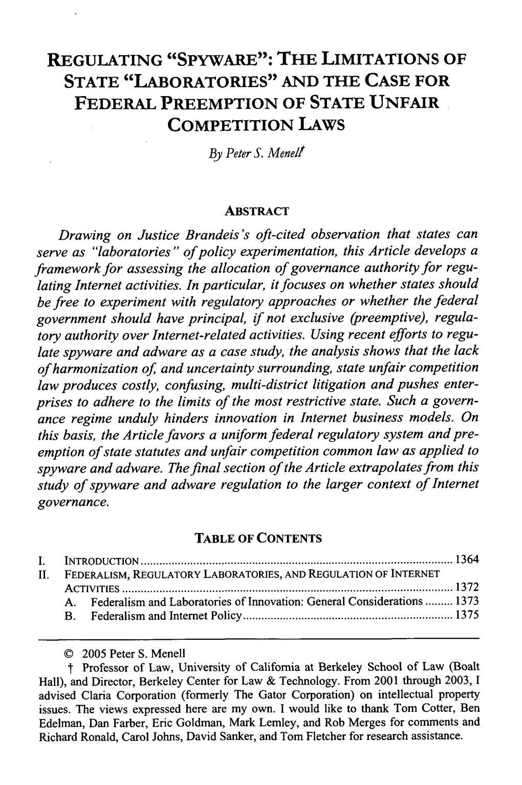 The Limitations of State Laboratories and the Case for Federal