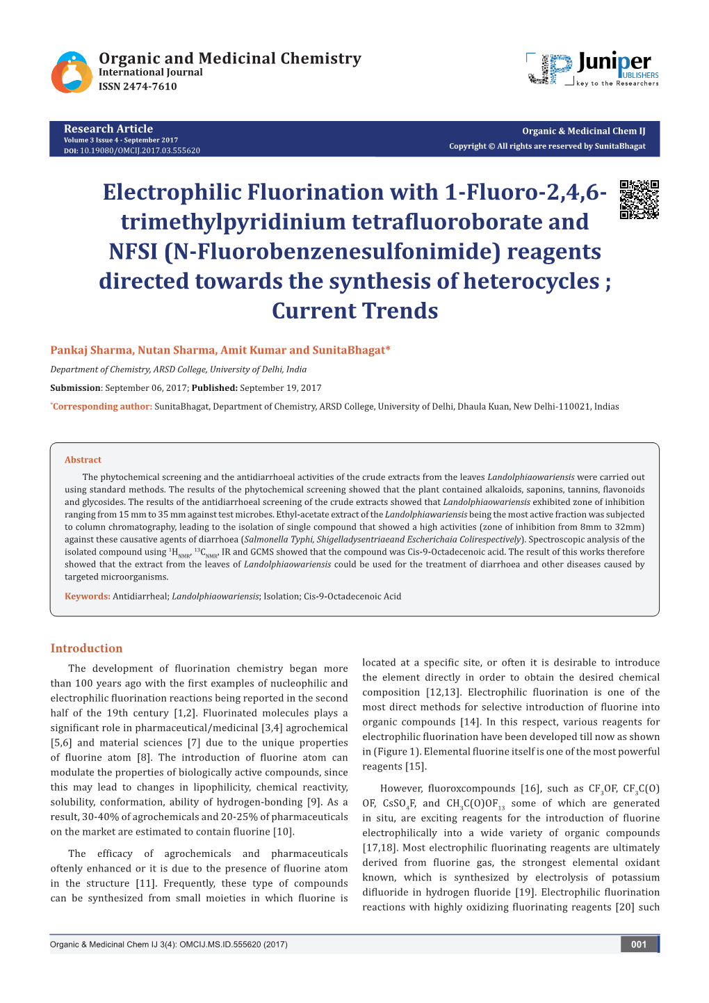 Electrophilic Fluorination with 1-Fluoro-2,4,6