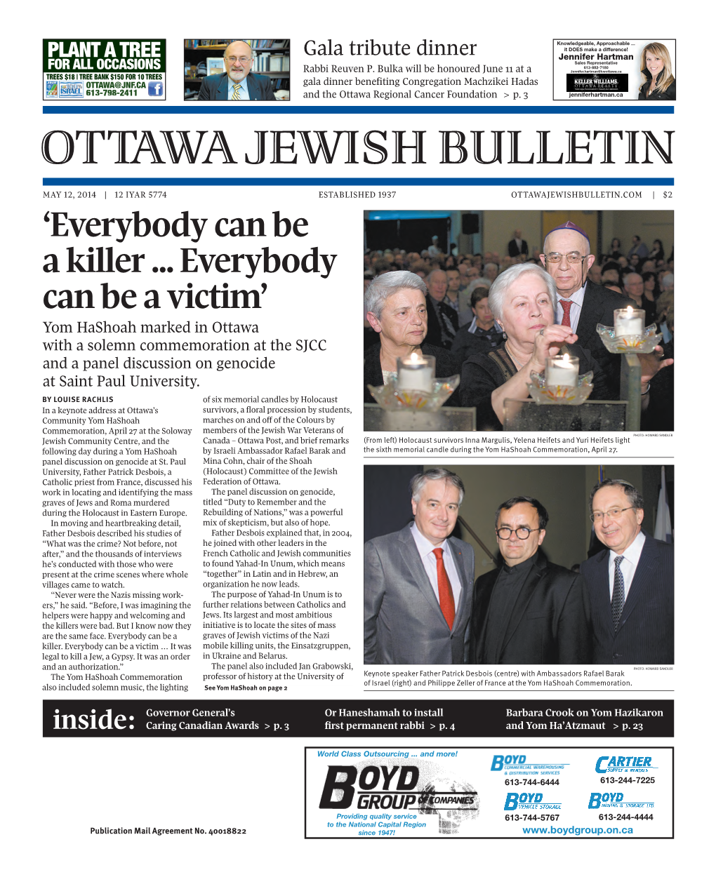 Ottawa Jewish Bulletin Inside