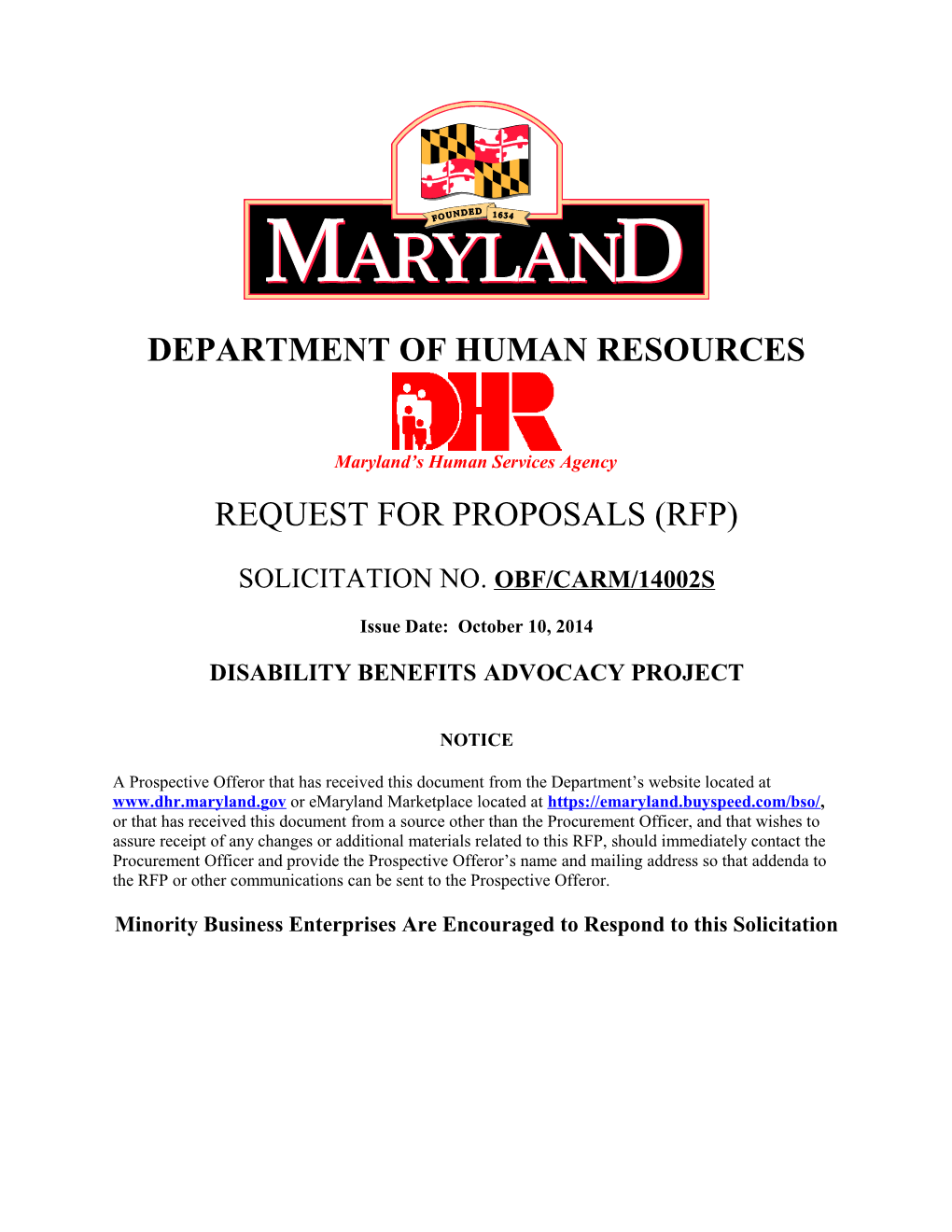 DBM Rrequest for Proposal Template