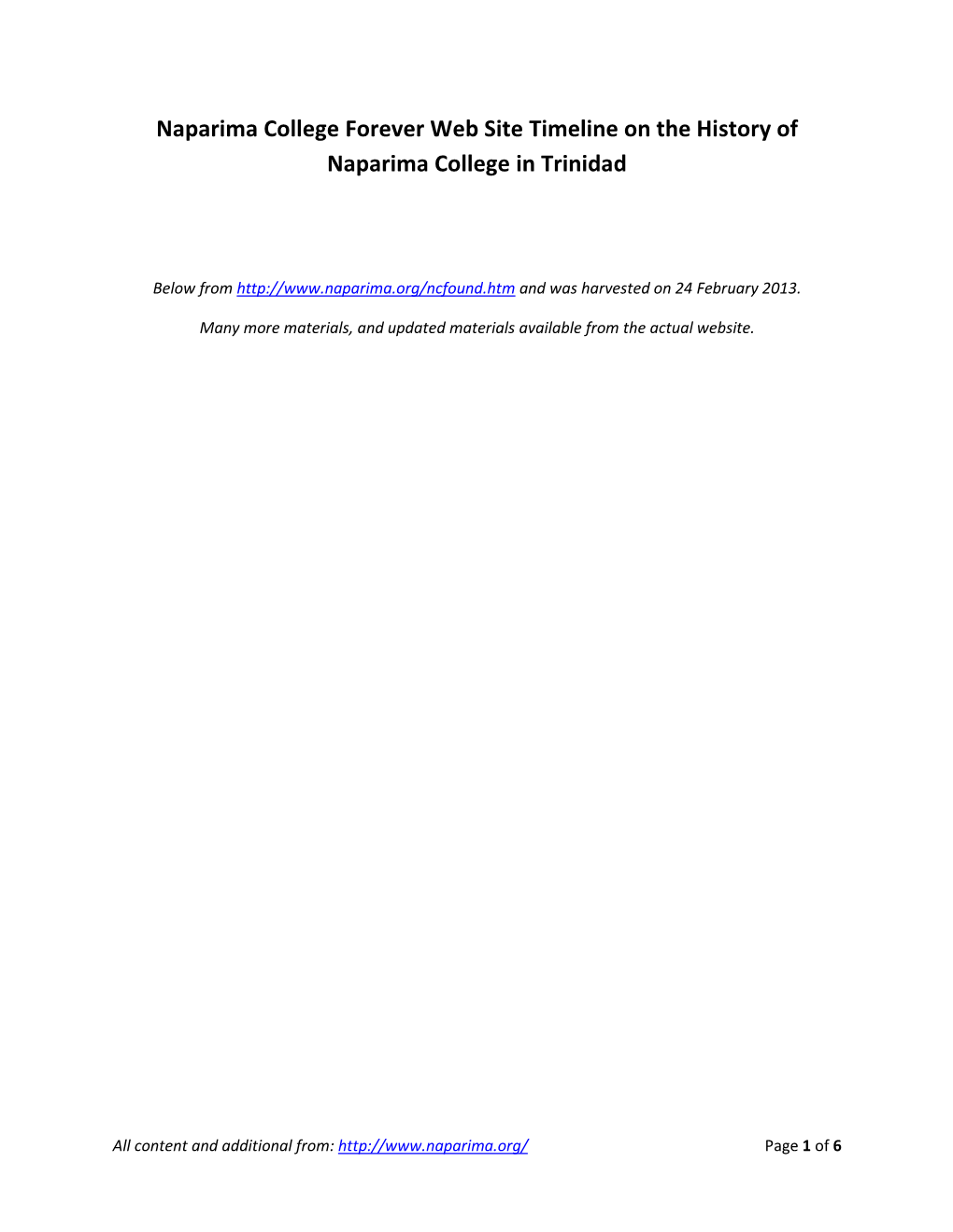 Naparimacollegetimeline ( PDF )