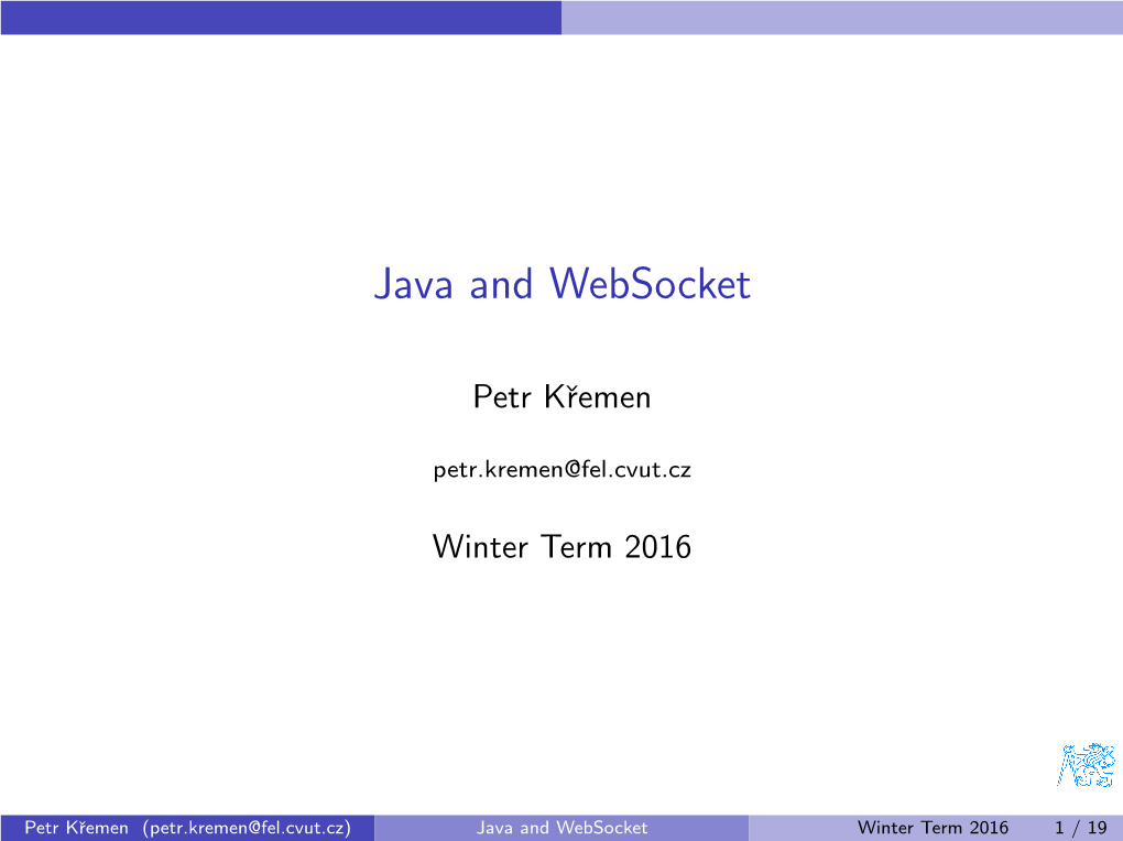 Java and Websocket