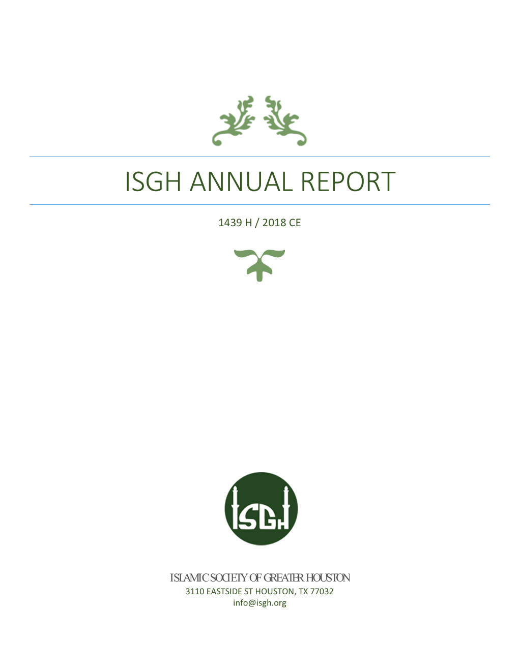 Isgh Annual Report