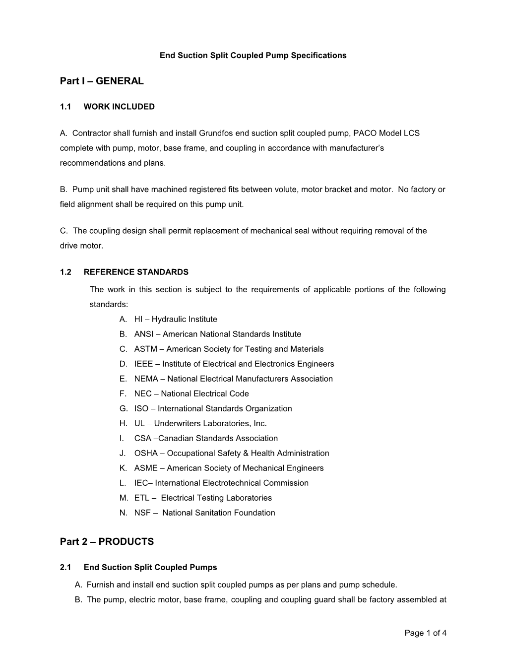 Versaflo CSI Specifications