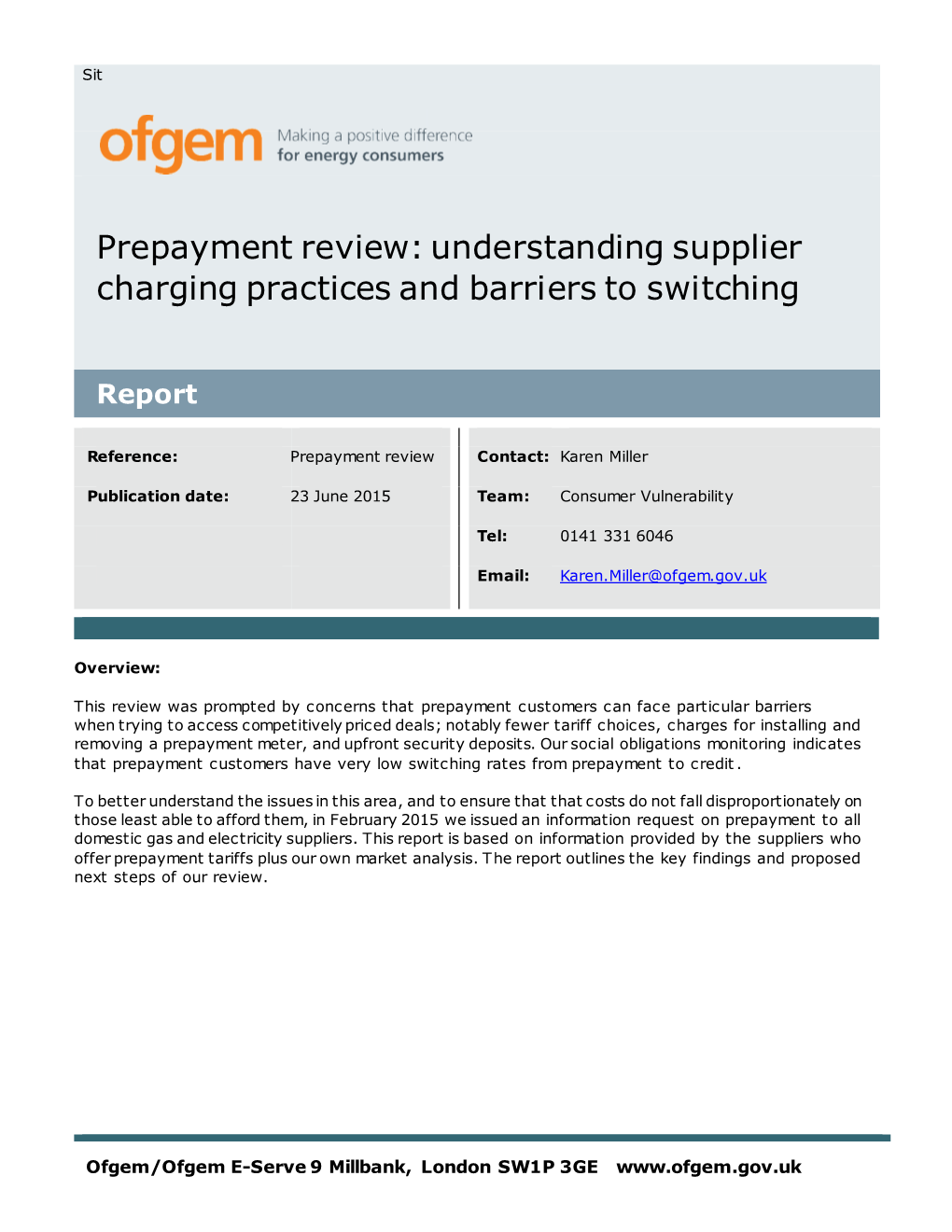 Understanding Supplier Charging Practices and Barriers to Switching
