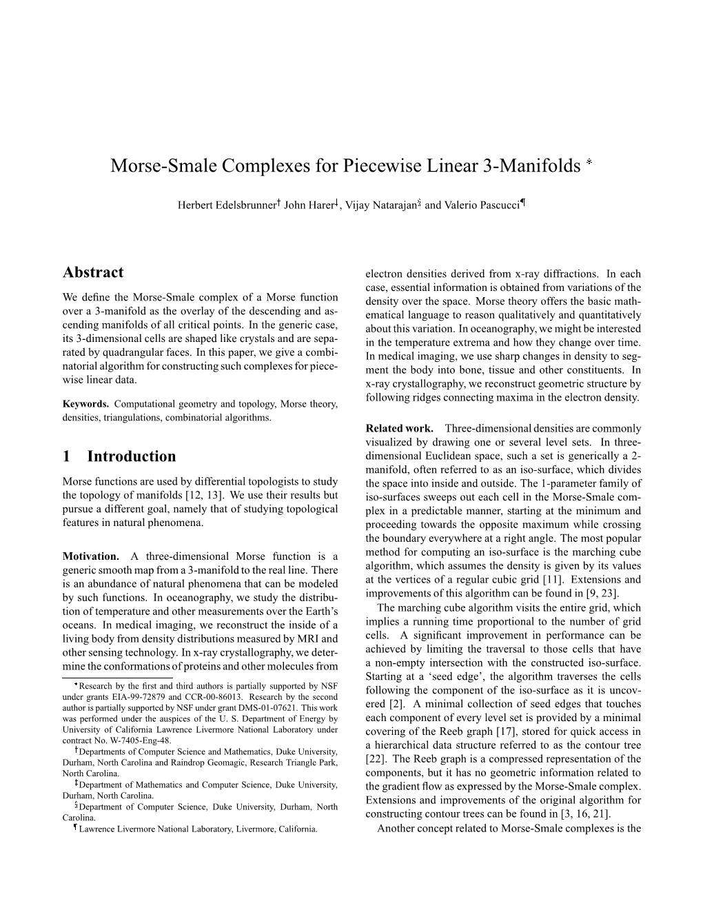Morse-Smale Complexes for Piecewise Linear 3-Manifolds