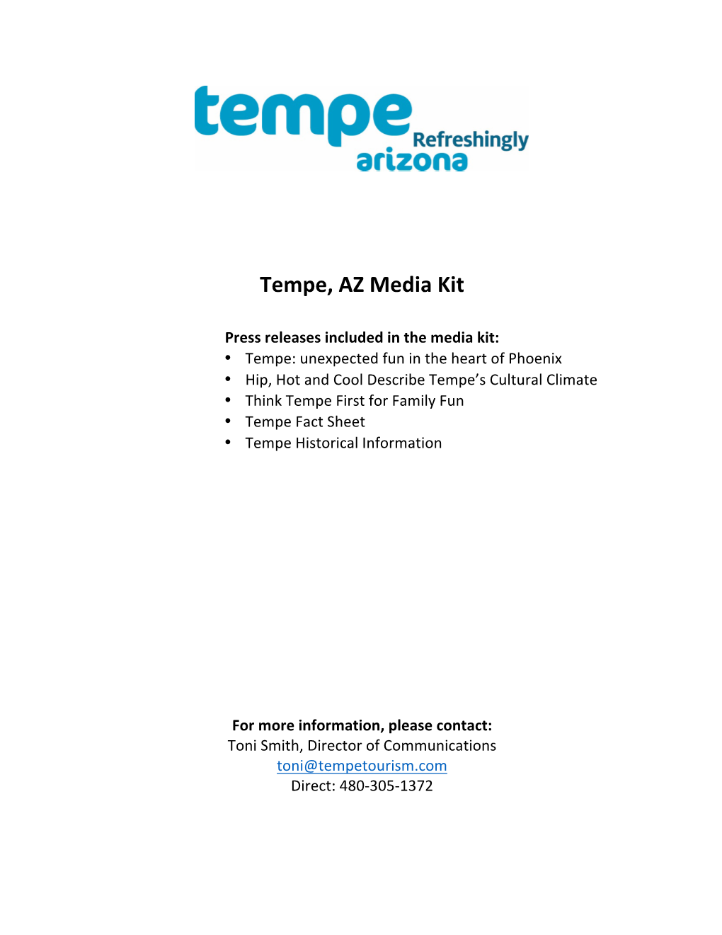 Tempe, AZ Media Kit